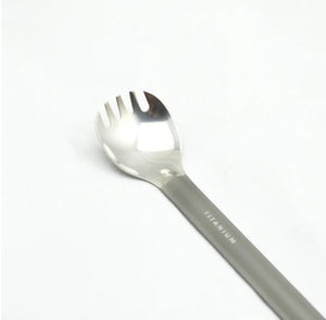 Toaks Titanium Long Handled Spork with polished bowl